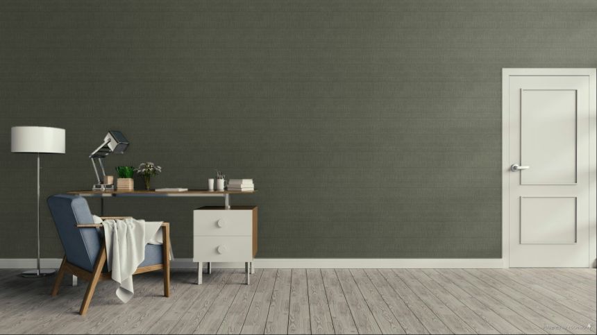 Tapéta, zöld, kreppszövet-utánzat, TN29033, Terra Nova, Decoprint