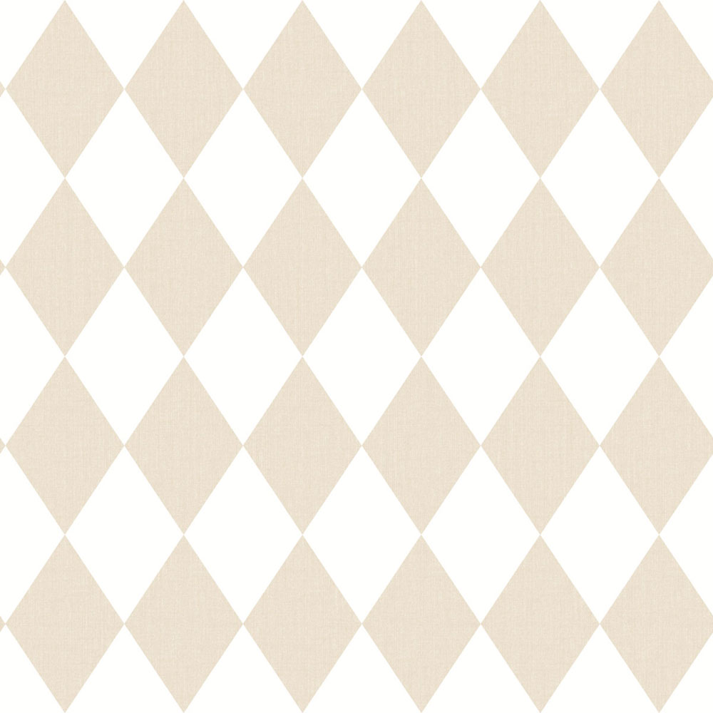Tapéta, bézs, fehér, rombuszok, 4446, Momi, Parato by Cristiana Masi