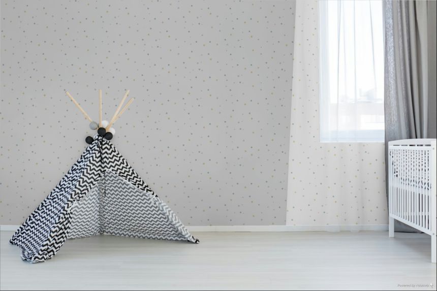 Tapéta, kék, arany, csillagok, 4451, Momi, Parato by Cristiana Masi