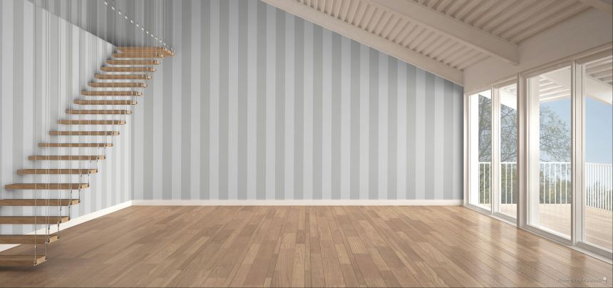 Tapéta, szürke-fehér, csíkok, 4468, Momi, Parato by Cristiana Masi