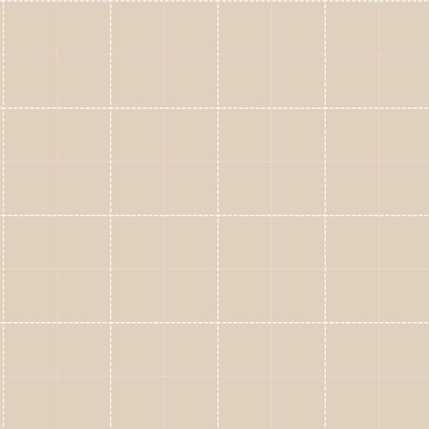 Tapéta, bézs, fehér, kockás, 4481, Momi, Parato by Cristiana Masi