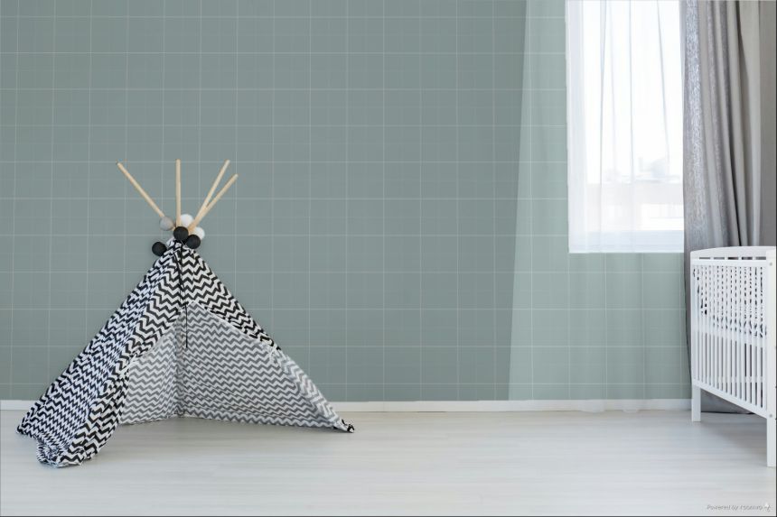 Tapéta, világoskék, fehér, kockás, 4482, Momi, Parato by Cristiana Masi