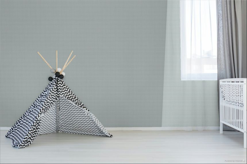 Tapéta, kék, fehér, négyzetek, 4484, Momi, Parato by Cristiana Masi