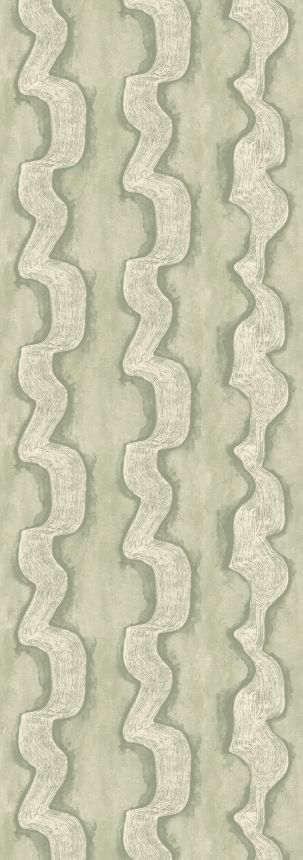 Fotótapéta, zöld, fehér, hullámok, DGTRA304-260, Traces, Masureel