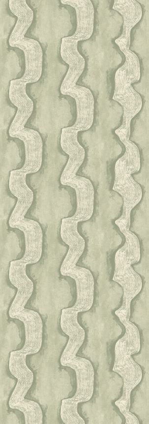 Fotótapéta, zöld, fehér, hullámok, DGTRA304-300, Traces, Masureel