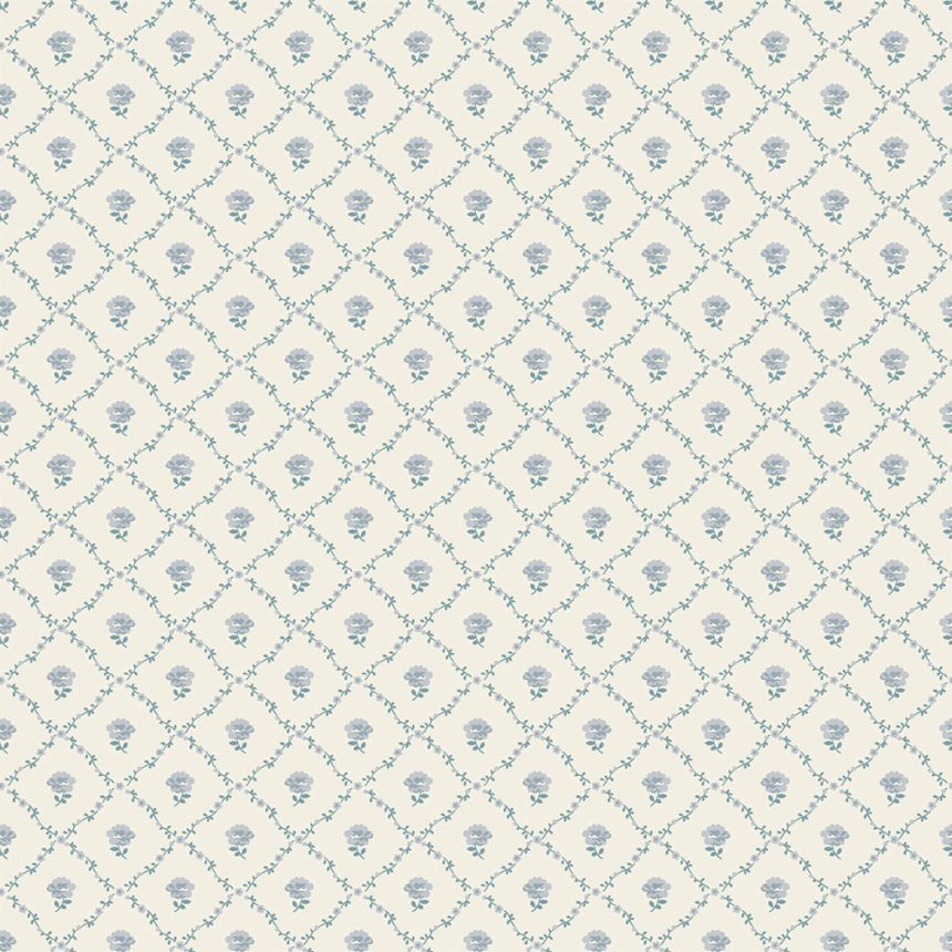 Tapéta, kék, fehér, rózsák, 122745, Laura Ashley 4