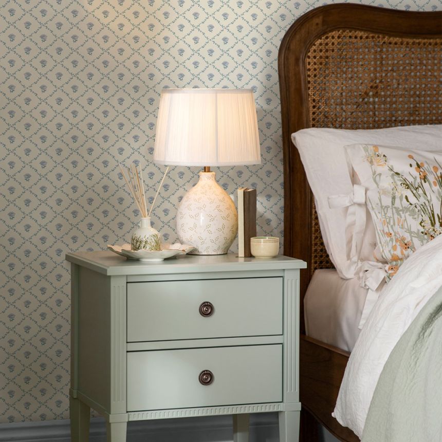 Tapéta, kék, fehér, rózsák, 122745, Laura Ashley 4