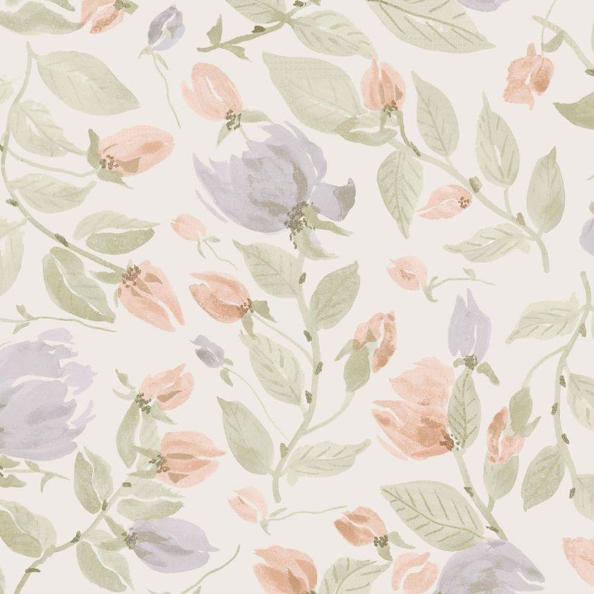 Virágmintás tapéta, lila, rózsaszín, 122761, Laura Ashley 4