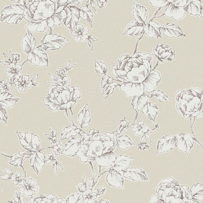 Tapéta, bézs, fehér, rózsák, 127387, Laura Ashley 4