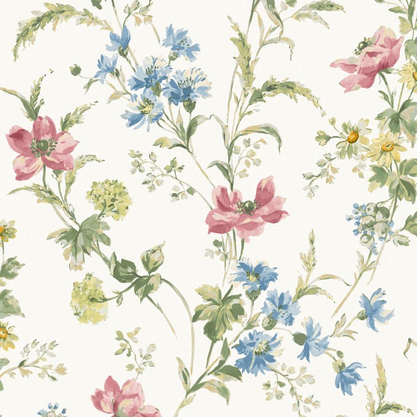Tapéta, fehér, rózsaszín, pipacsvirágok, 127407, Laura Ashley 4