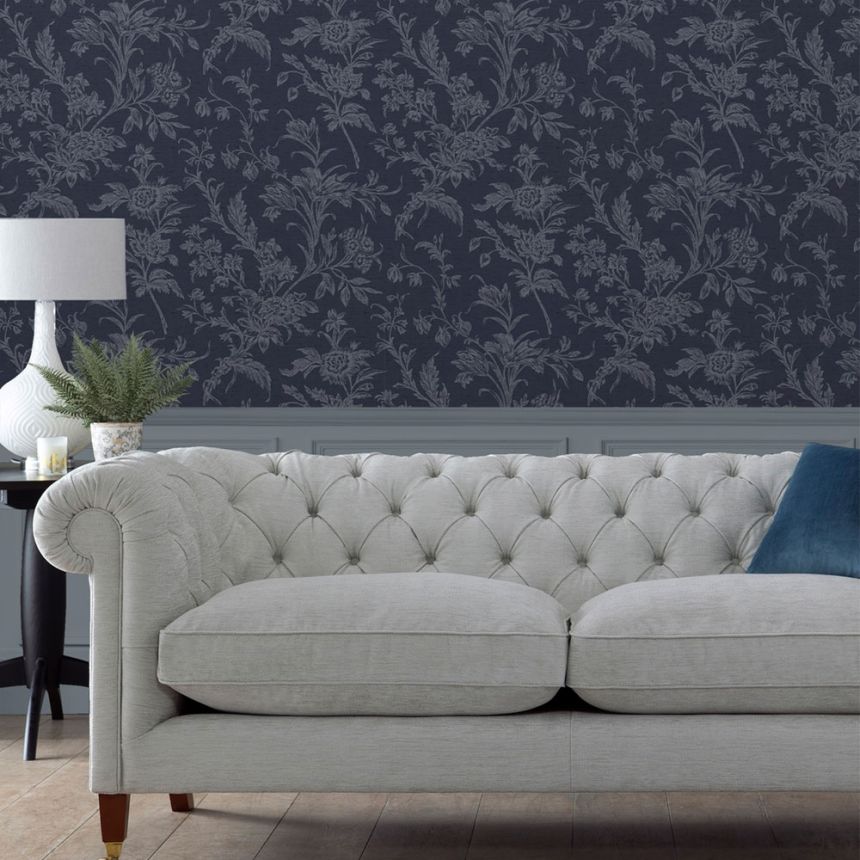 Tapéta, kék, virágmintás, 127392, Laura Ashley 4