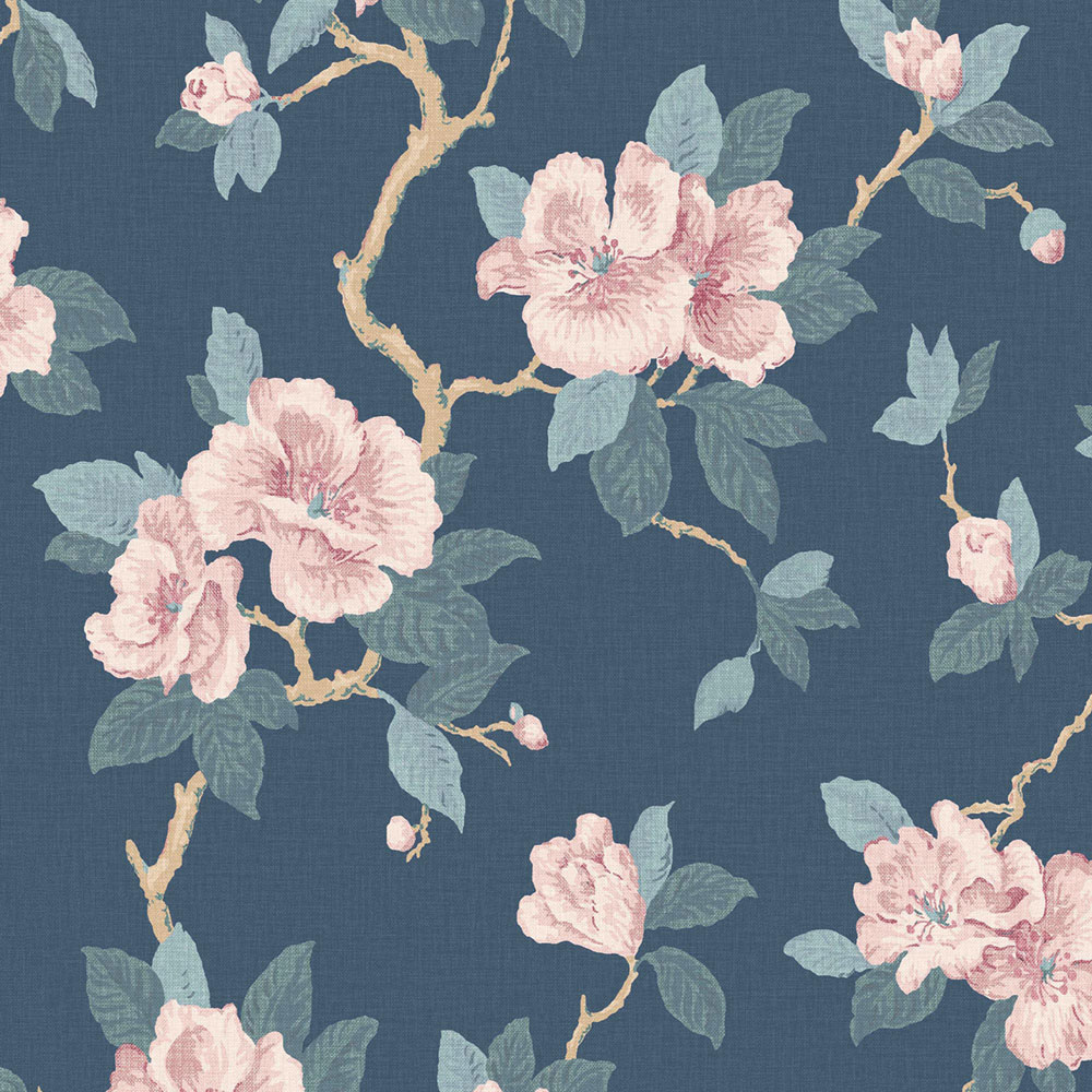 Virágmintás tapéta, kék, rózsaszín, 130095, Laura Ashley 4