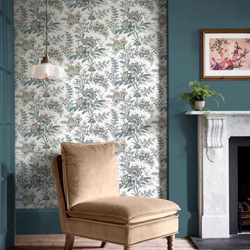 Tapéta, fehér, bézs, virágok, 130098, Laura Ashley 4