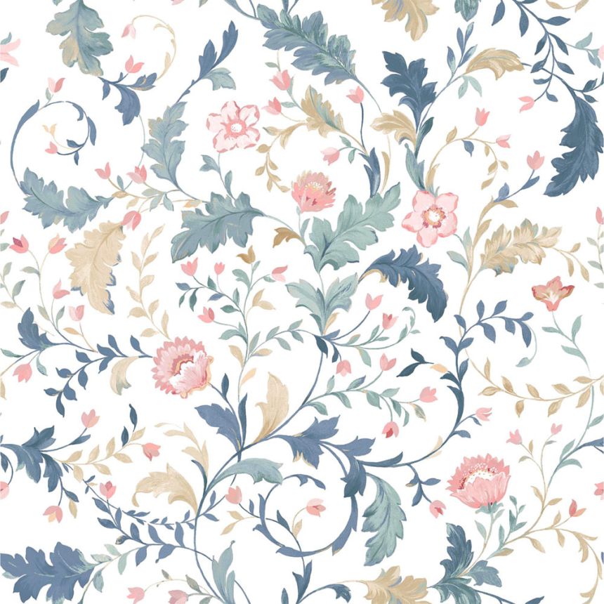 Tapéta, fehér, bézs, virágok, 130099, Laura Ashley 4