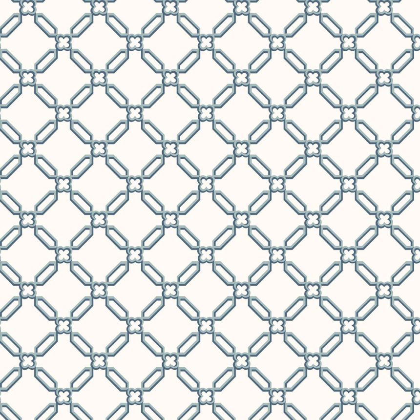Tapéta, kék, fehér, geometrikus minta, 130100, Laura Ashley 4