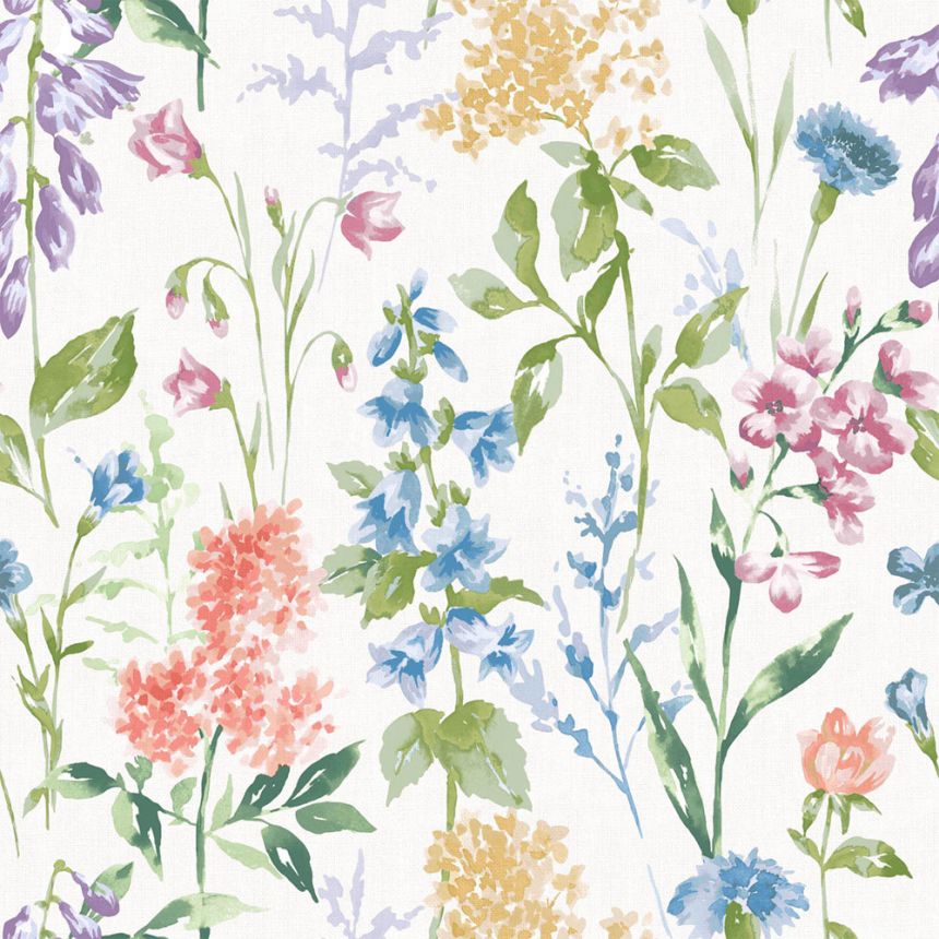 Tapéta, fehér, zöld, virágmintás, 130103, Laura Ashley 4