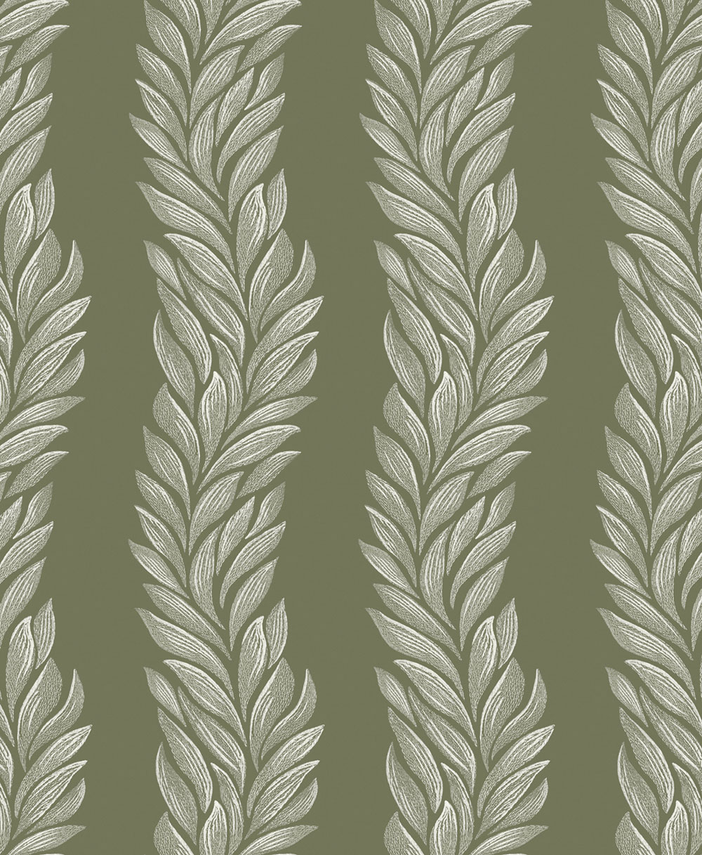 Tapéta, zöld, fehér, levelek, 140321, Laura Ashley 4