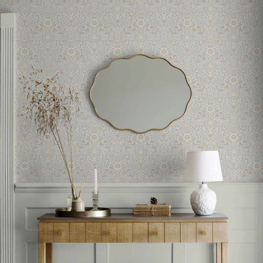 Virágmintás tapéta, zöld, kék, 140322, Laura Ashley 4