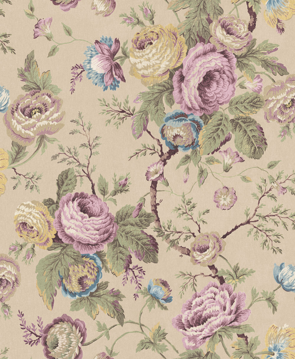Tapéta, rózsaszín, zöld, virágmintás, 140323, Laura Ashley 4