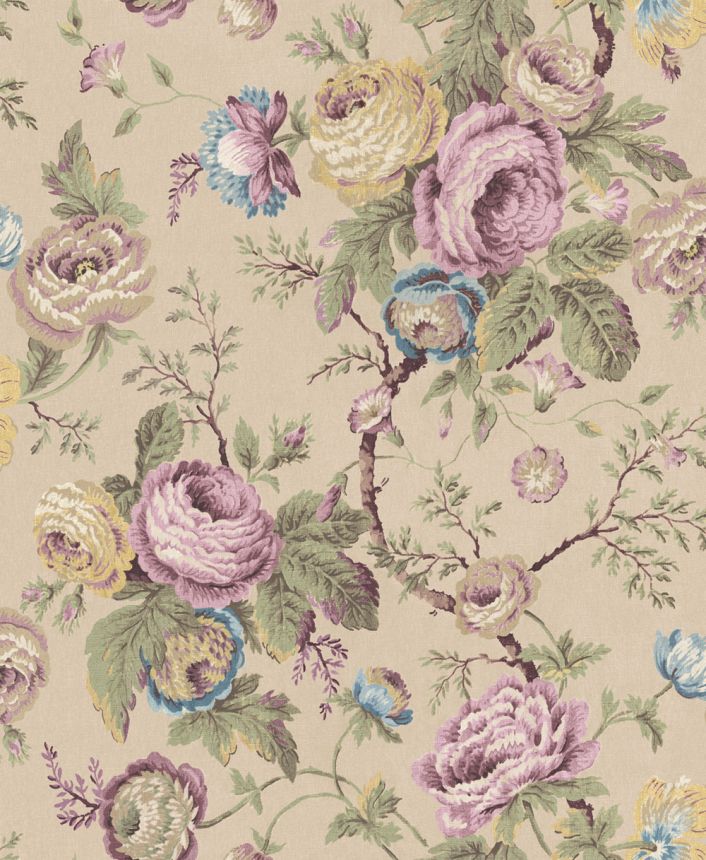 Tapéta, rózsaszín, zöld, virágmintás, 140323, Laura Ashley 4