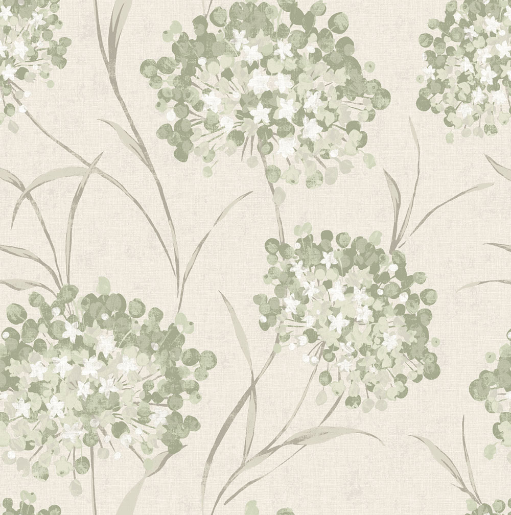 Tapéta, zöld, szürke, virágmintás, 140331, Laura Ashley 4