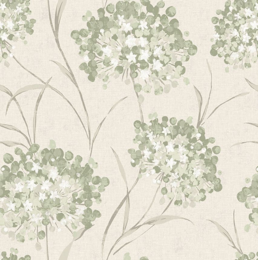 Tapéta, zöld, szürke, virágmintás, 140331, Laura Ashley 4