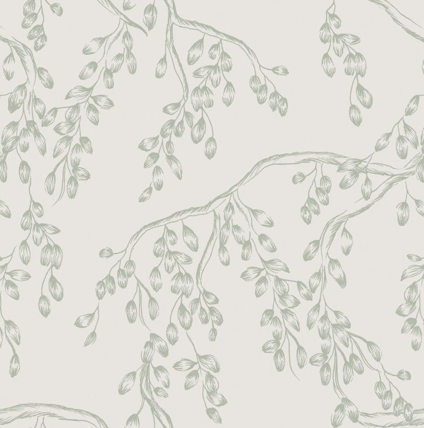 Tapéta, fehér-zöld, ágacskák, 140333, Laura Ashley 4
