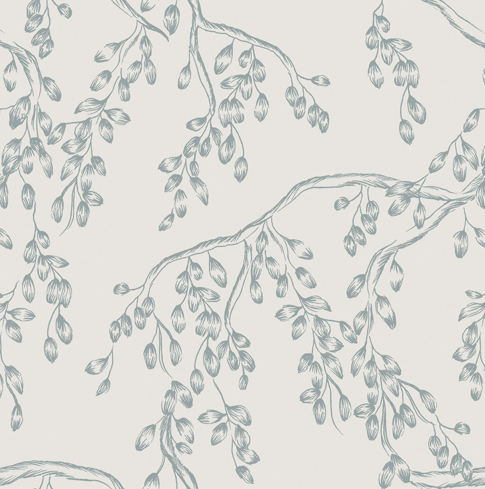 Tapéta, fehér-kék, ágacskák, 140334, Laura Ashley 4