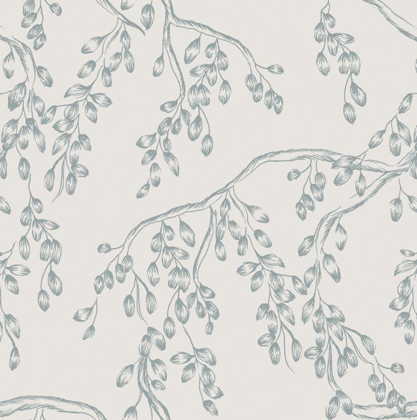 Tapéta, fehér-kék, ágacskák, 140334, Laura Ashley 4