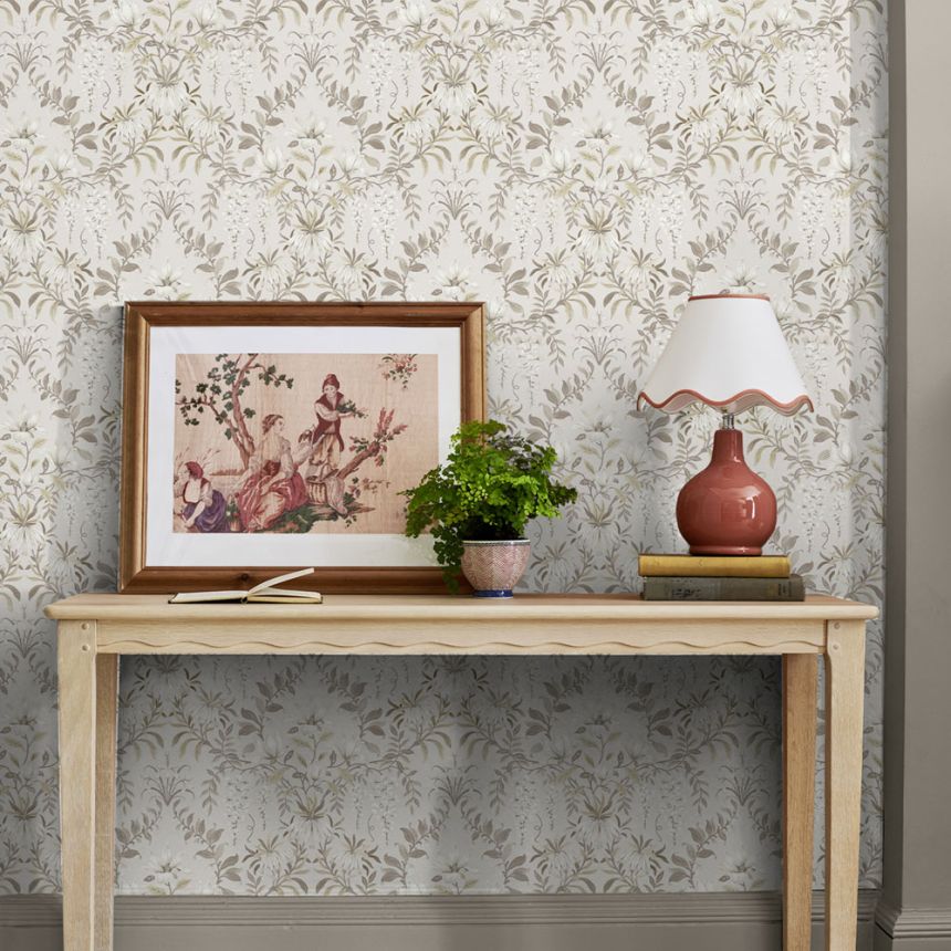 Virágmintás tapéta, bézs, barna, 140335, Laura Ashley 4