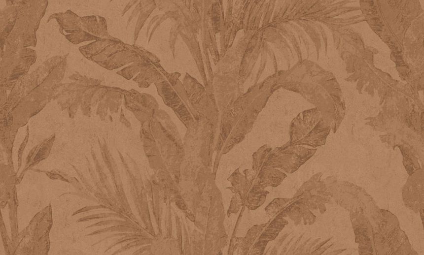 Luxus tapéta, bronzszínű, barna, levelek, glettelt vakolat hatású, 6604, Metamorphosis, Parato by Cristiana Masi