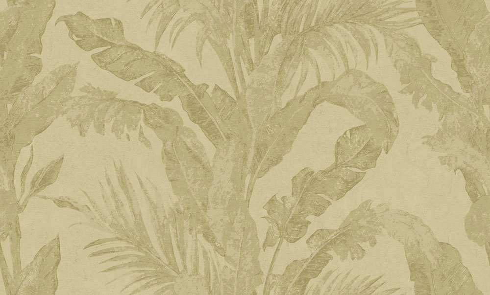 Luxus tapéta, zöld, arany, levelek, glettelt vakolat hatású, 6605, Metamorphosis, Parato by Cristiana Masi