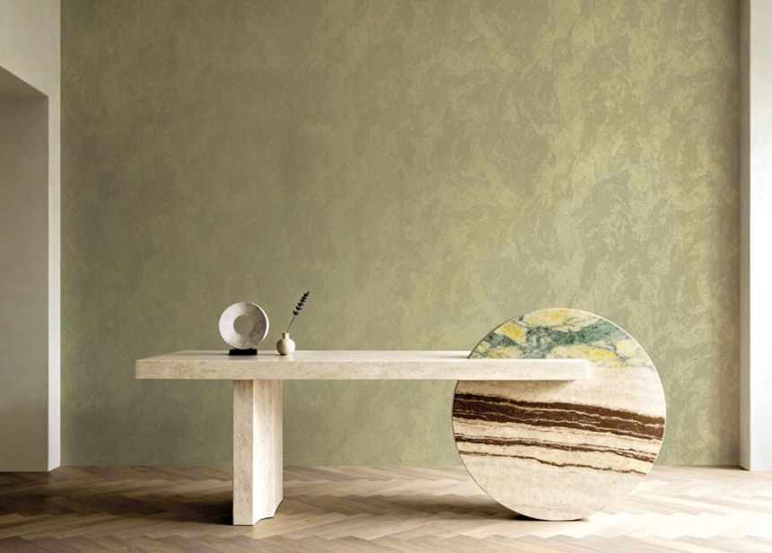 Tapéta, zöld, stukkó hatású, 6645, Metamorphosis, Pigmenta, Parato by Cristiana Masi