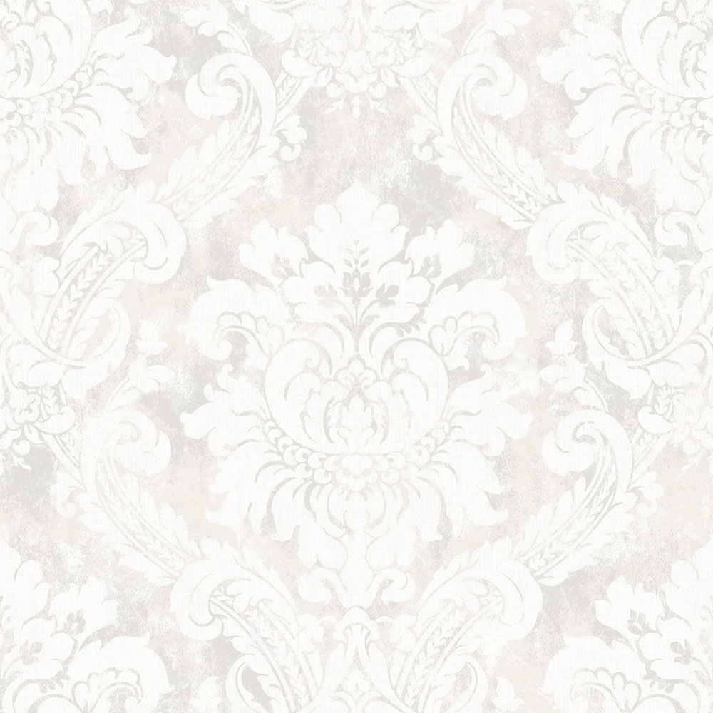 Tapéta, fehér, szürke, damasztminta, AU41001, Aurelia, Prestige Wallcoverings
