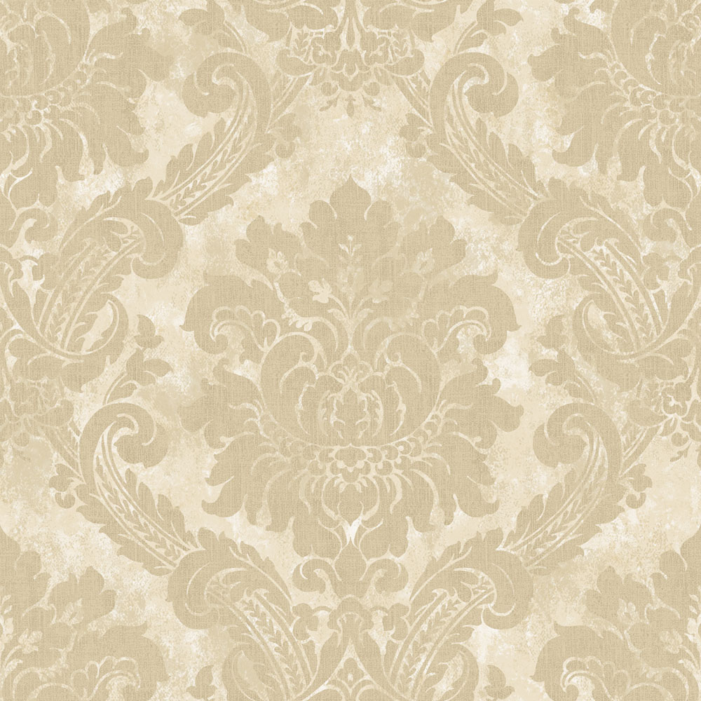 Tapéta, bézs, fehér, damasztminta, AU41002, Aurelia, Prestige Wallcoverings