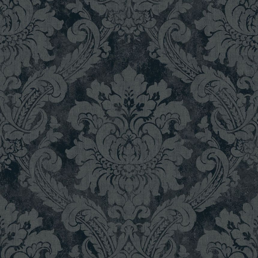 Tapéta, kék, szürke, damasztminta, AU41006, Aurelia, Prestige Wallcoverings