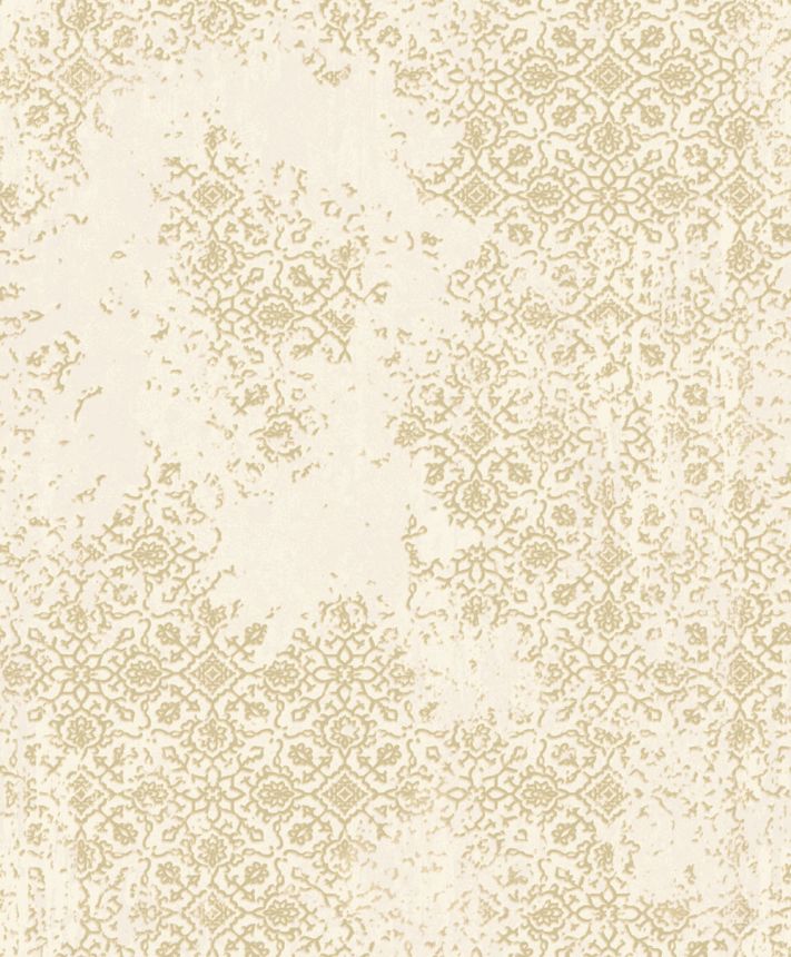 Tapéta, bézs, ezüst, vintage ornamentika, AU41202, Aurelia, Prestige Wallcoverings