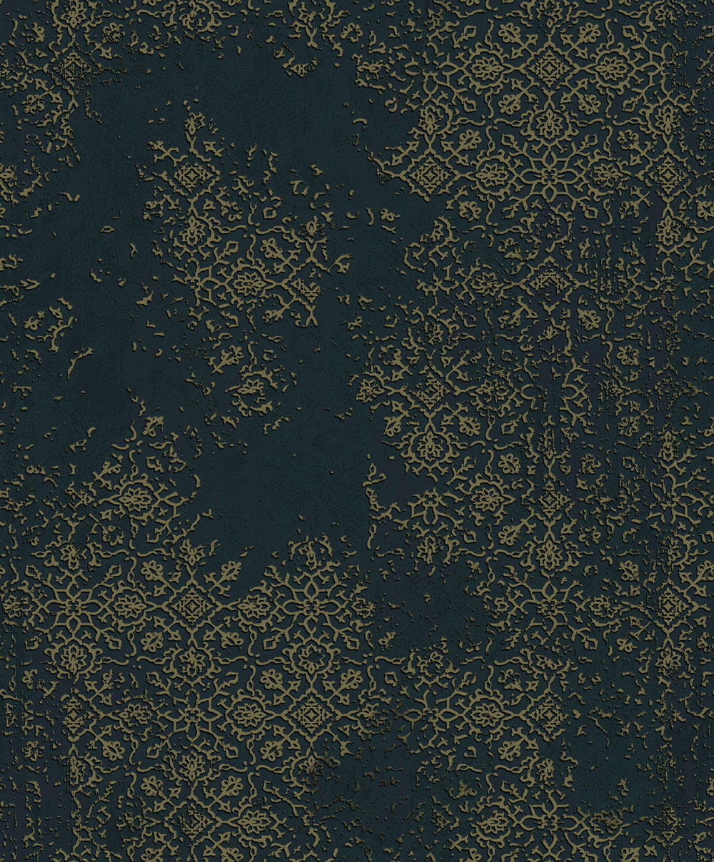 Tapéta, kék, bézs, vintage ornamentika, AU41205, Aurelia, Prestige Wallcoverings