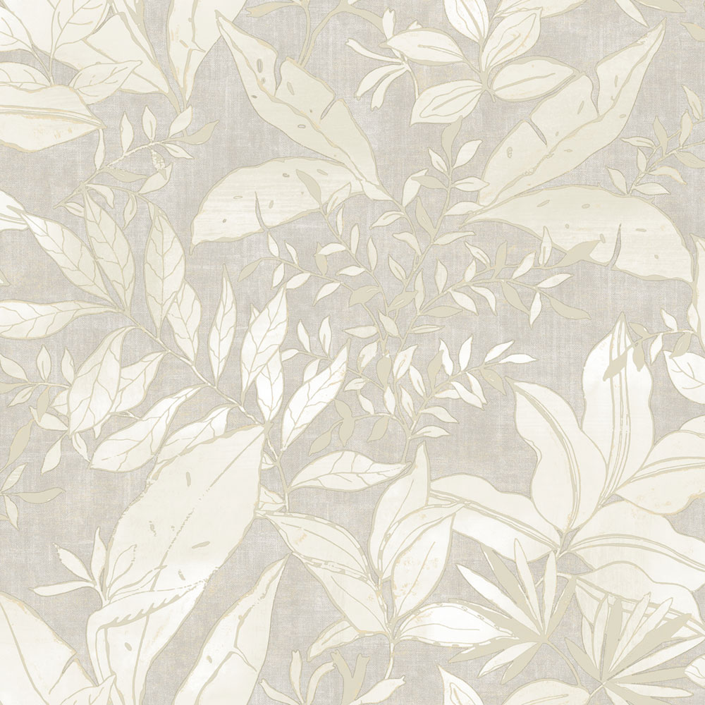 Tapéta, bézs, szürke, levelek és ágak, AU41701, Aurelia, Prestige Wallcoverings