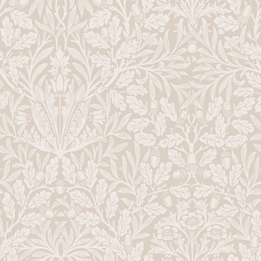 Tapéta, bézs, virágok, levelek, 140491, William Morris at Home vol. 2