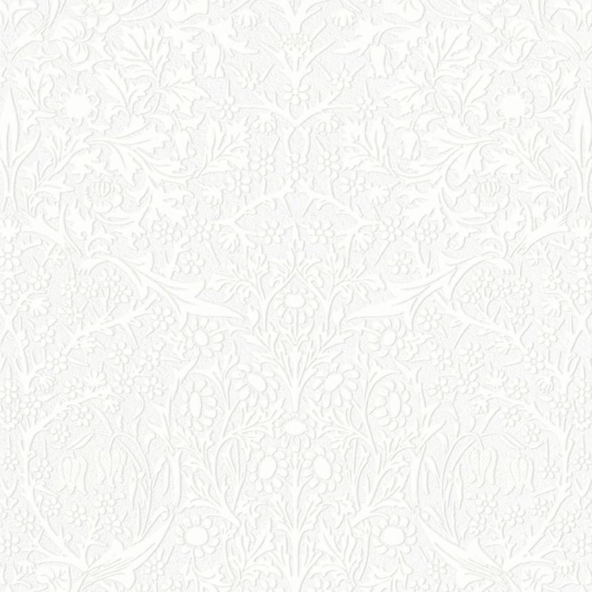 Tapéta, fehér, virágok, levelek, 142103, William Morris at Home vol. 2
