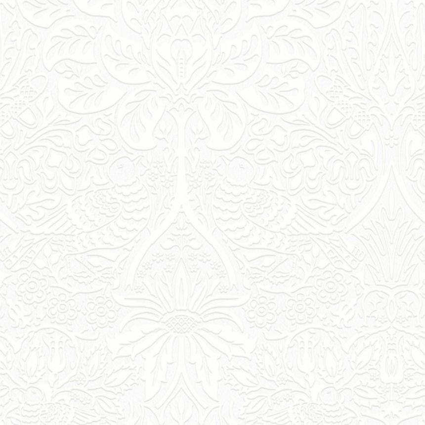 Tapéta, fehér, virágok, madarak, 142105, William Morris at Home vol. 2