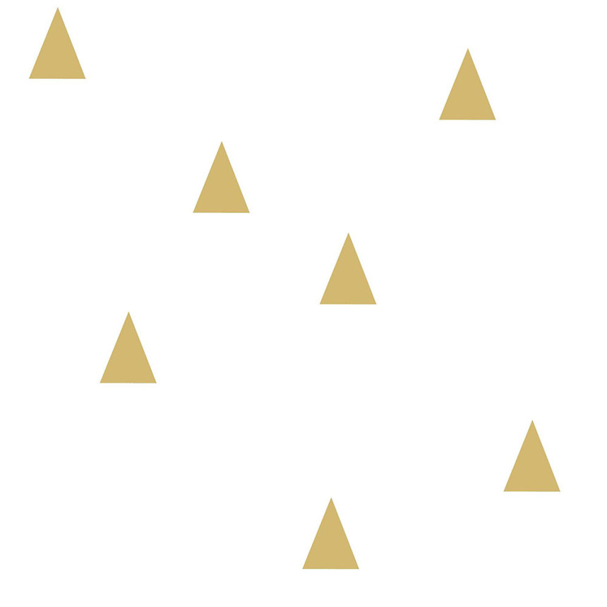Fehér vlies tapéta arany háromszögekkel 138943, Little Bandits, Black & White, Esta