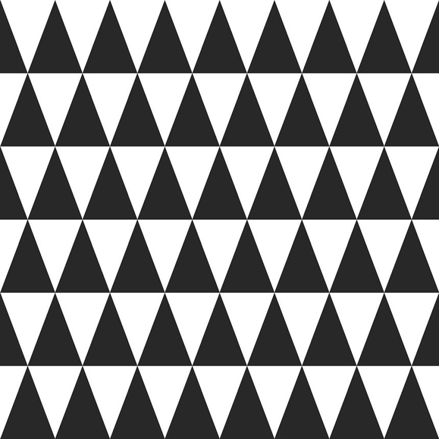 Vlies tapéta fekete-fehér háromszögekkel 128845, Little Bandits, Black & White, Esta