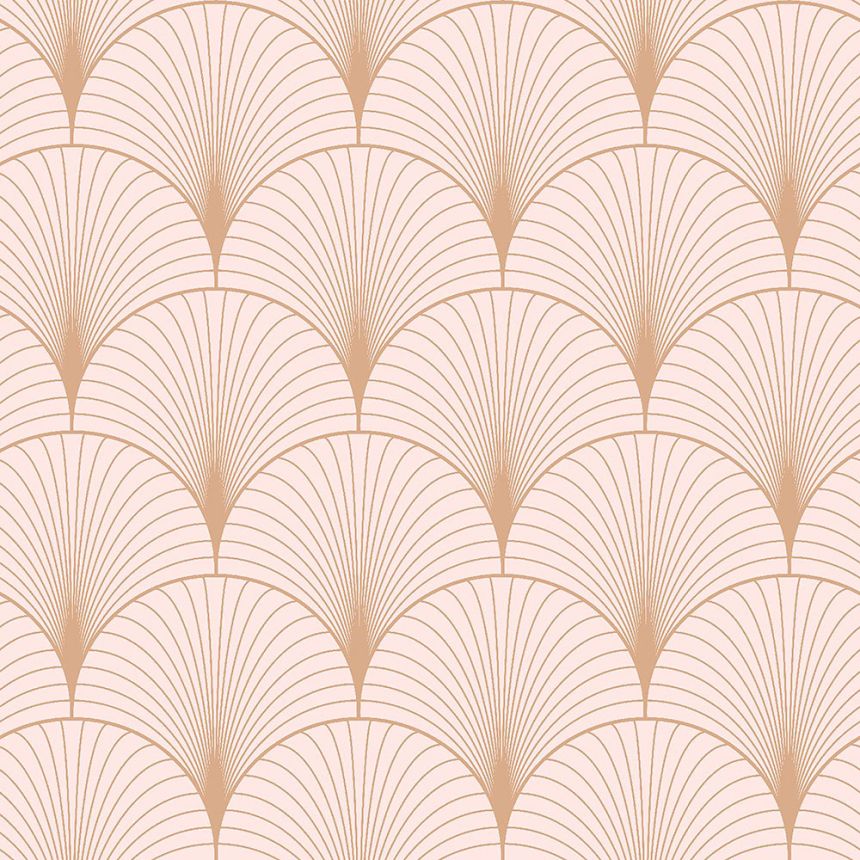 Rózsaszín geometriai vlies tapéta 139229, Art Deco, Esta