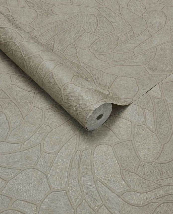 Geometrikus tapéta, bézs-zöld, kőhatású, 363218, Calm Crafted, Eijffinger