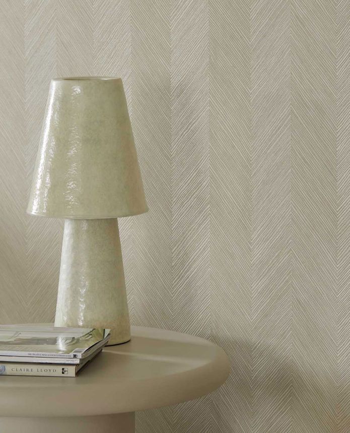 Geometrikus tapéta, szürke-bézs, gyékényhatású, 363232, Calm Crafted, Eijffinger