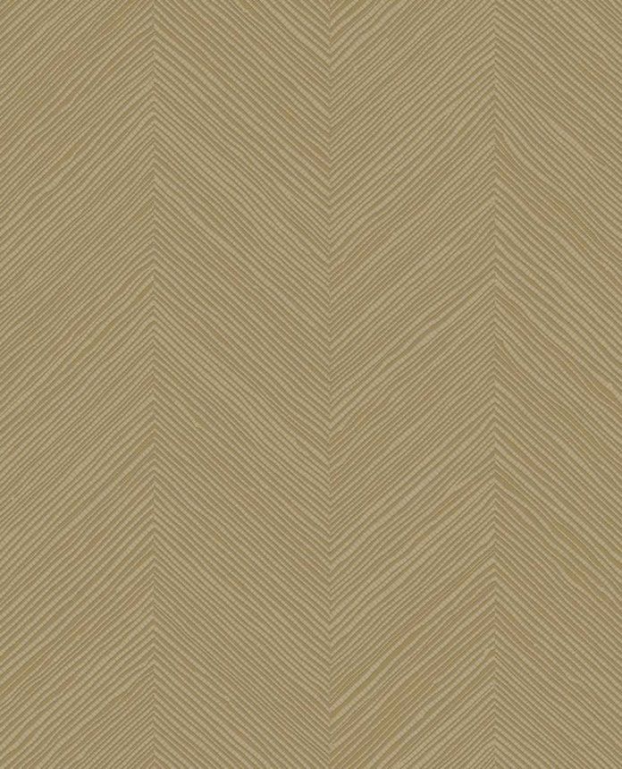 Geometrikus tapéta, barna-sárga, gyékényhatású, 363237, Calm Crafted, Eijffinger