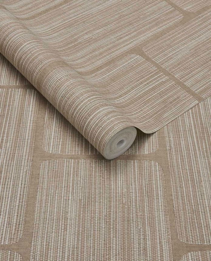 Geometrikus tapéta, barna-bézs, 363255, Calm Crafted, Eijffinger