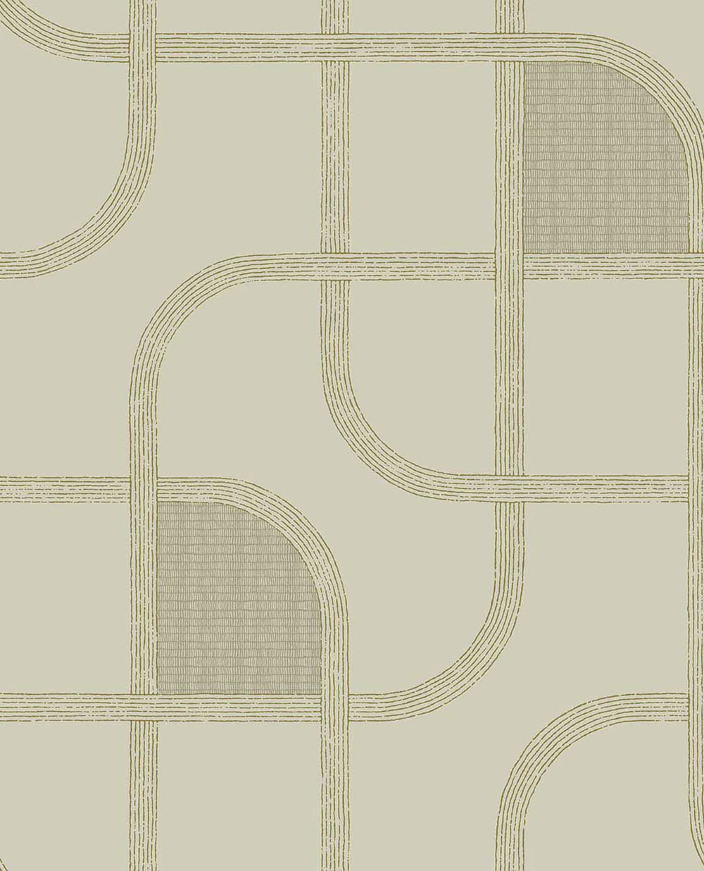 Geometrikus tapéta, zöld, csíkos, 363262, Calm Crafted, Eijffinger
